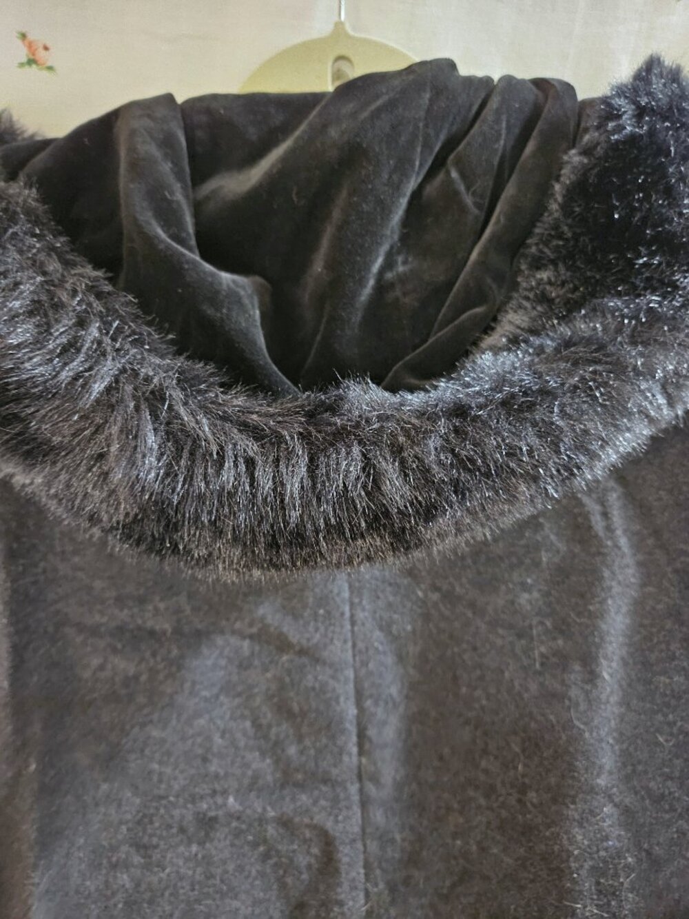 Size XL to 1X Vintage 1980s Charcoal Wool Coat - Picture 8 of 11